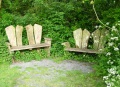 Wooden seats are dotted, at good vantage points, along the pathways through the ponds and woods.