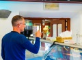 There are up to 25 flavours of ice creams available from the cabinets in the Croust House